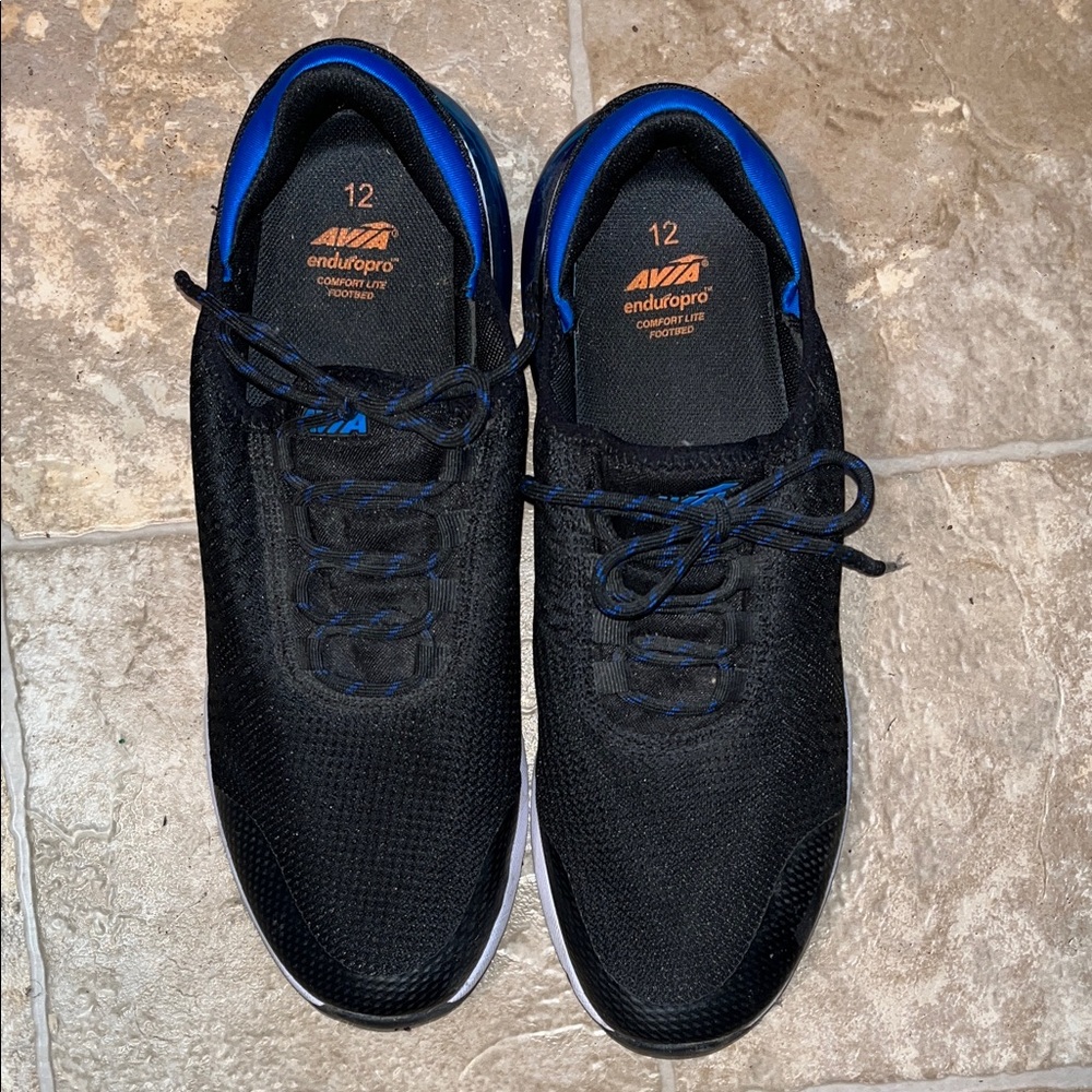 Avia Men's Black and Blue Athletic Shoes - Picture 3 of 8